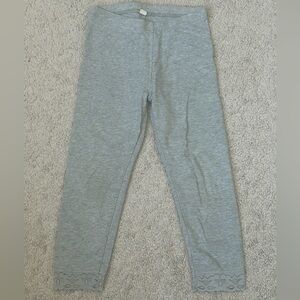The Children’s Place Gray Girls Leggings with Lace Bottom Size 4T